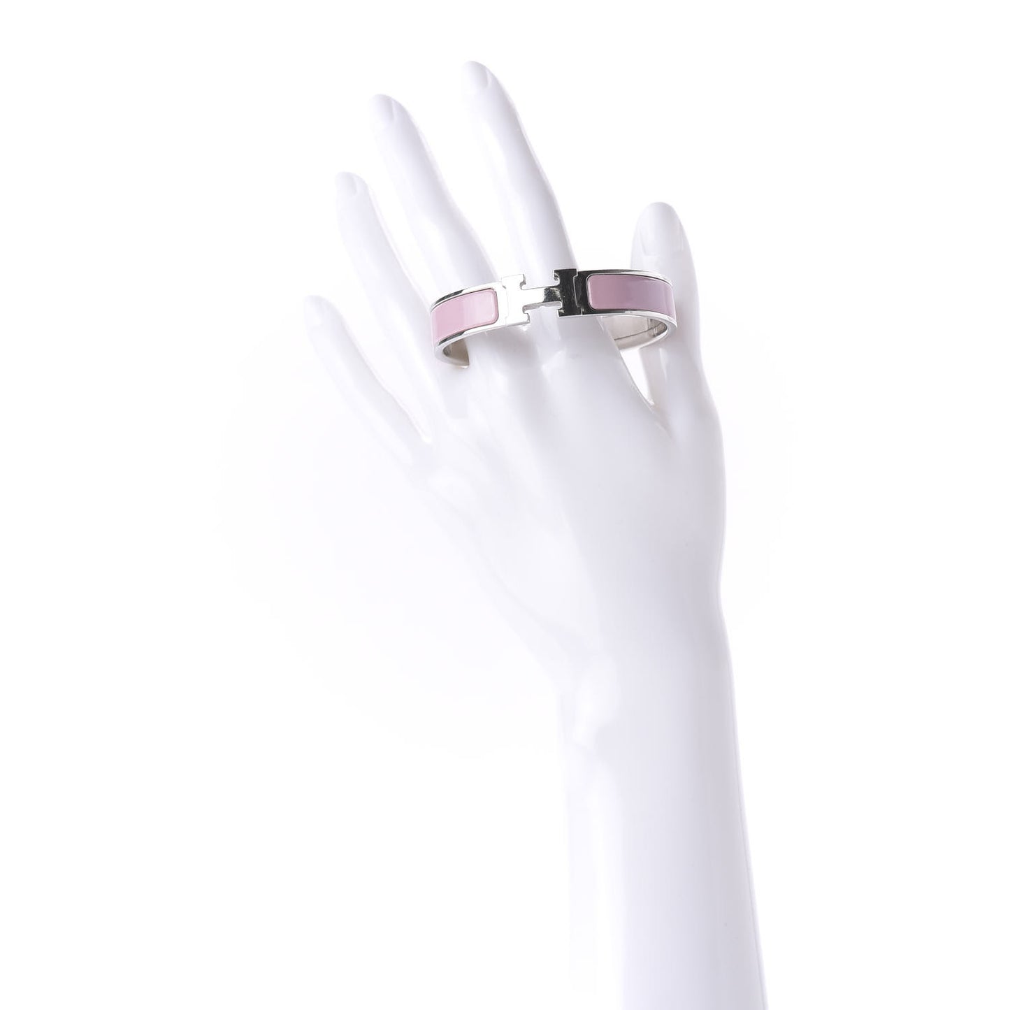 Enamel Narrow Clic Clac H Bracelet PM Rose Dragee