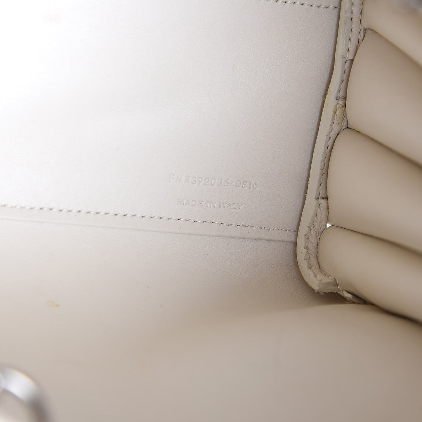 Grained Calfskin Nano Sac de Jour Dove White