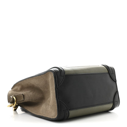 Celine Baby Grained Calfskin Nubuck Nano Tri-Color Luggage Stone 4 of 14
