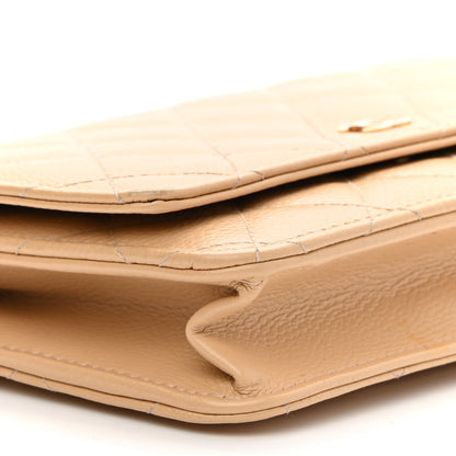 Chanel Caviar Quilted Wallet On Chain WOC Beige 9 of 10
