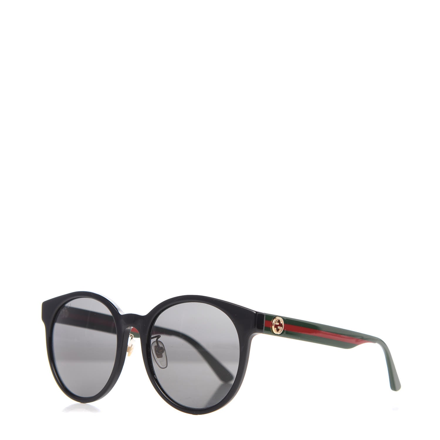 Gucci Acetate GG Web Round Eye Sunglasses GG0854SK Black 1 of 7