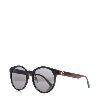 Gucci Acetate GG Web Round Eye Sunglasses GG0854SK Black 1 of 7