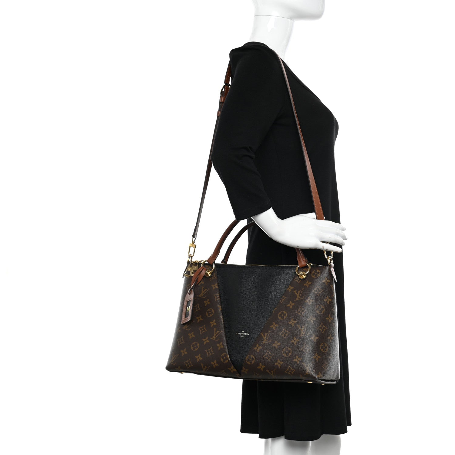 Louis Vuitton Monogram V Tote MM Black 2 of 12