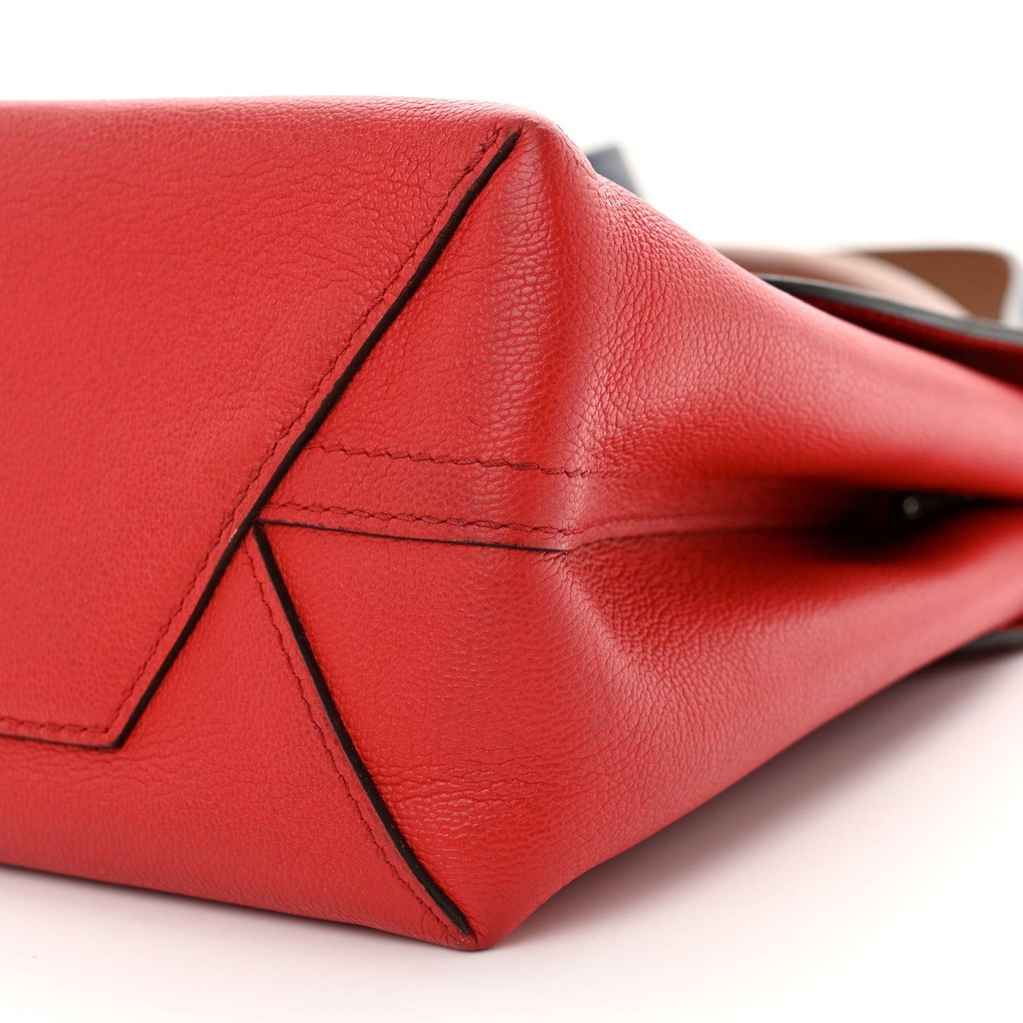 Monogram Cuir Plume Ecume Very Handle Shoulder Bag Rouge Rubis Noisette