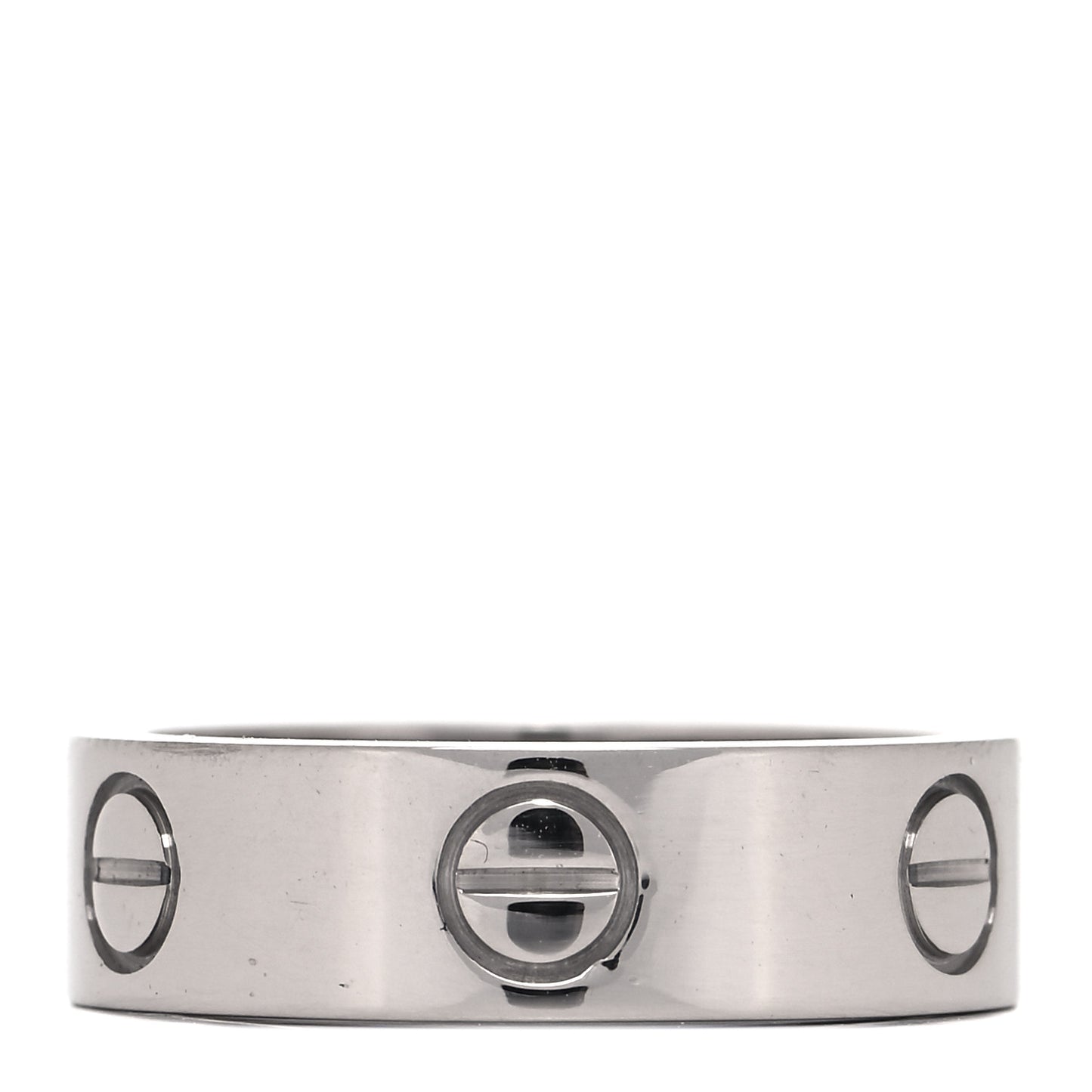 18K White Gold 5.5mm LOVE Ring 52 6