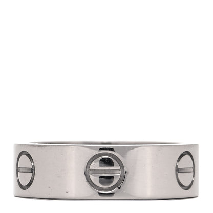 Cartier 18K White Gold 5.5mm LOVE Ring 52 6 6 of 10