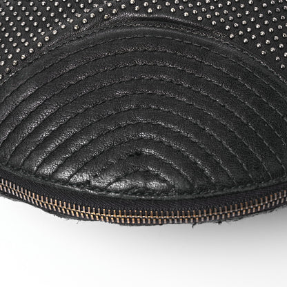 Alexander McQueen Studded Calfskin Faithful Zip Hobo Black 11 of 15