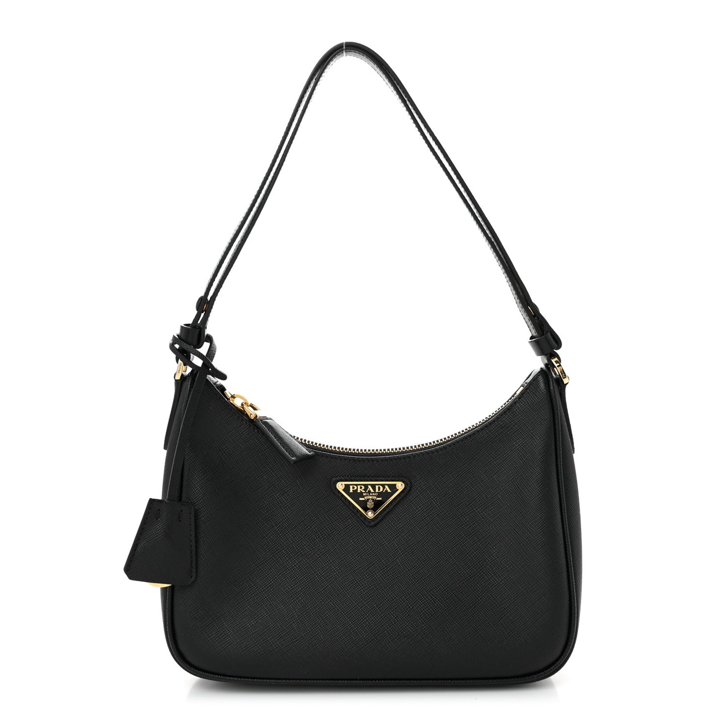 Saffiano Lux Mini Re-Edition Shoulder Bag Black