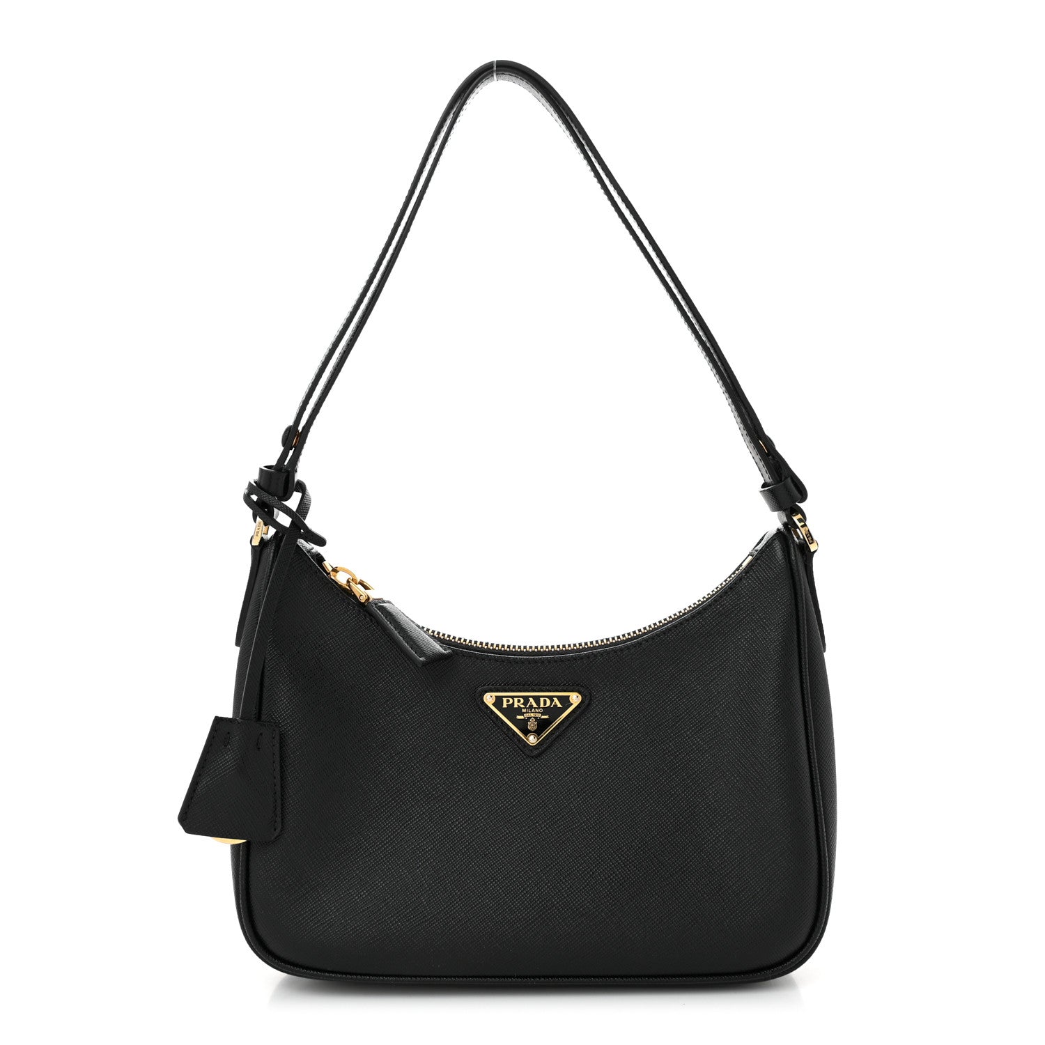 Prada Saffiano Lux Mini Re-Edition Shoulder Bag Black 1 of 11
