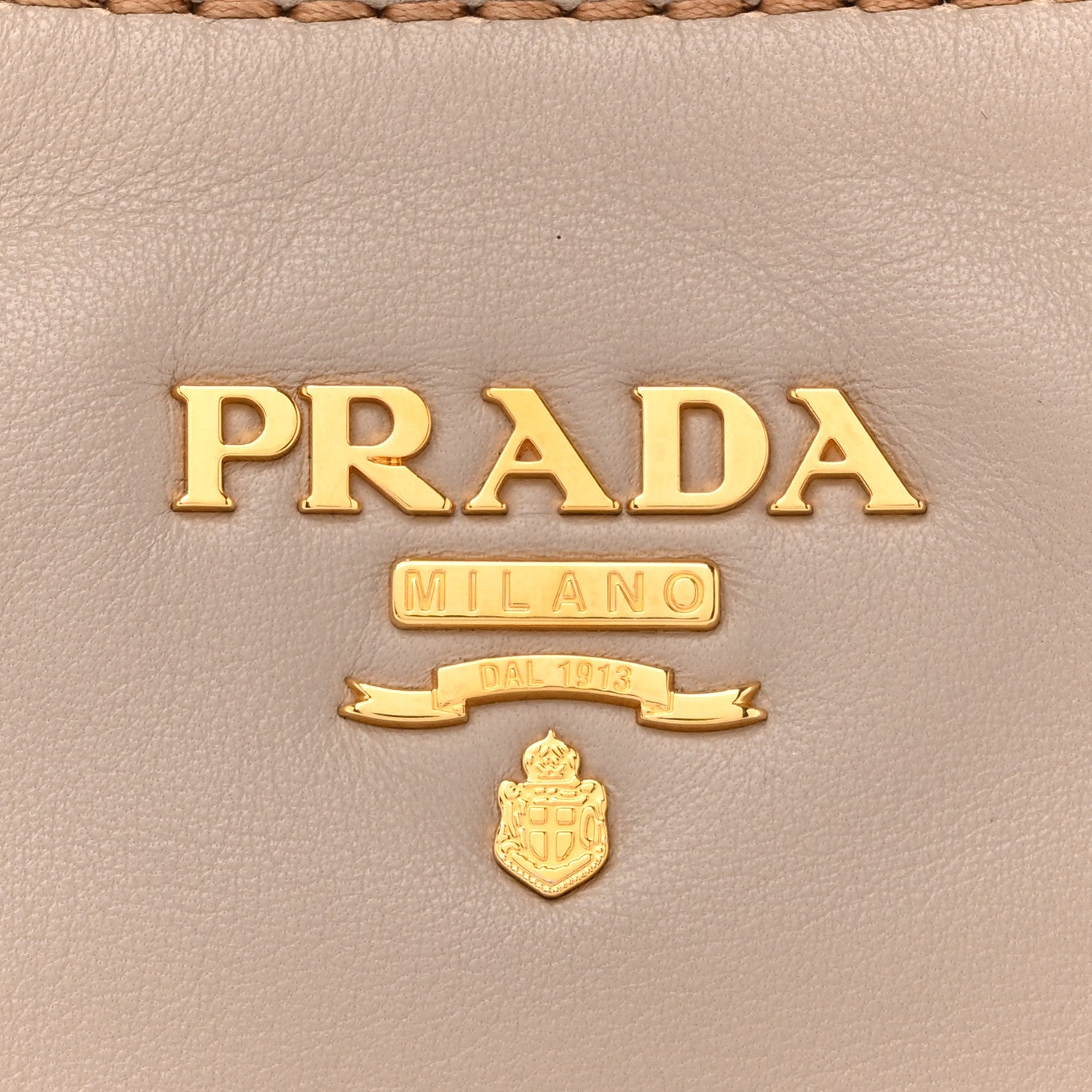 Prada Soft Calfskin Stitched Shoulder Bag  Argilla 8 of 14
