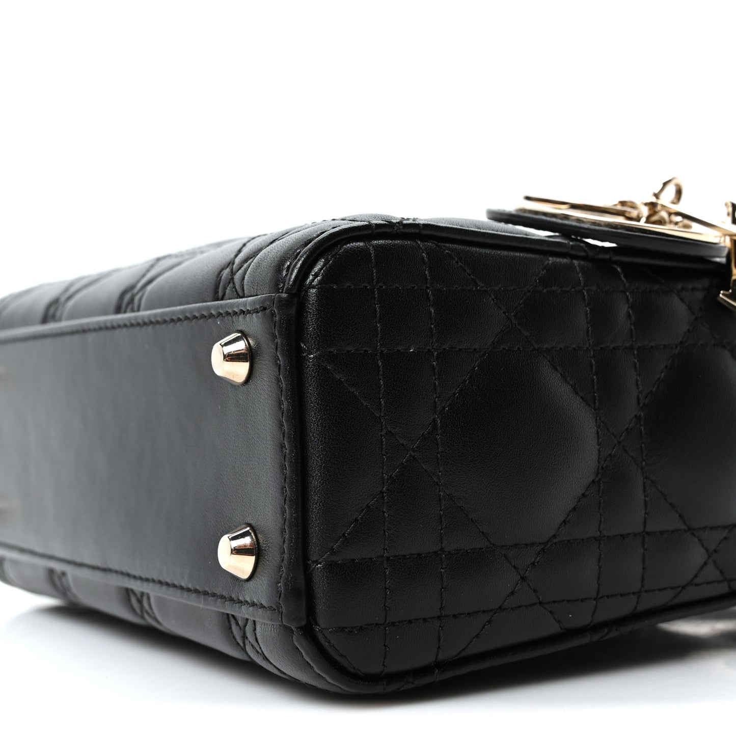 Lambskin Cannage Mini Lady Dior Black