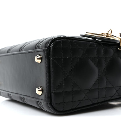 Christian Dior Lambskin Cannage Mini Lady Dior Black 10 of 11