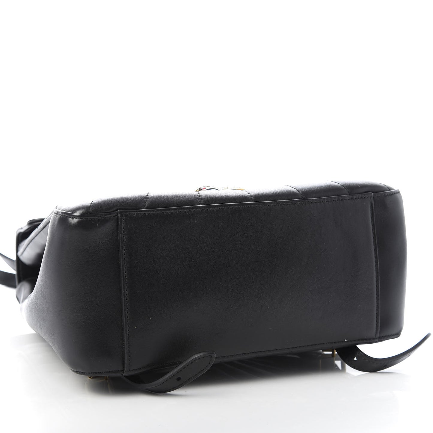 Calfskin Bamboo Trapuntata Queen Margaret Backpack Black