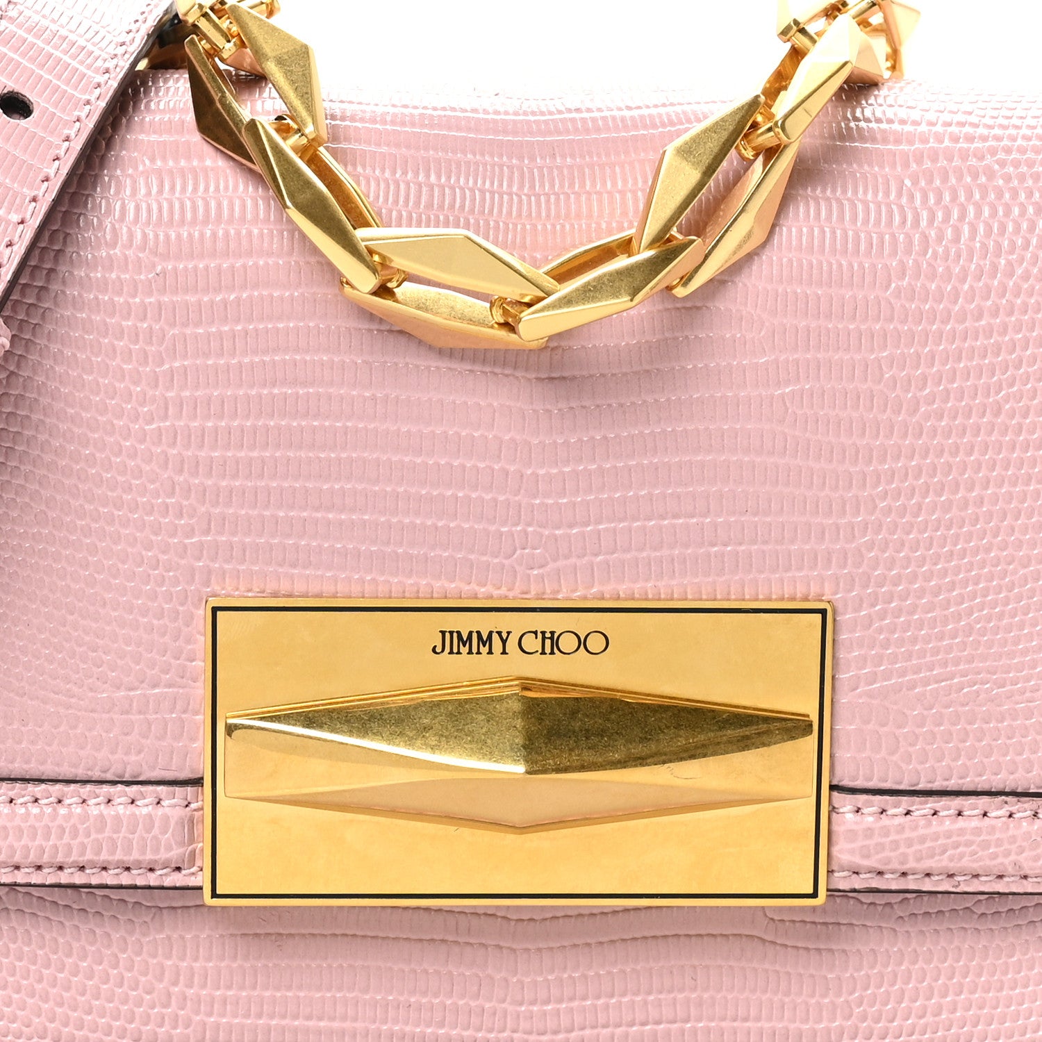 Jimmy Choo Lizard Embossed Diamond Crossbody Bag Pink 1747876 Jimmy Choo Lizard Embossed Diamond Crossbody Bag Pink 1747876