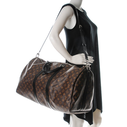 Louis Vuitton Monogram Macassar Keepall Bandouliere 55 2 of 7