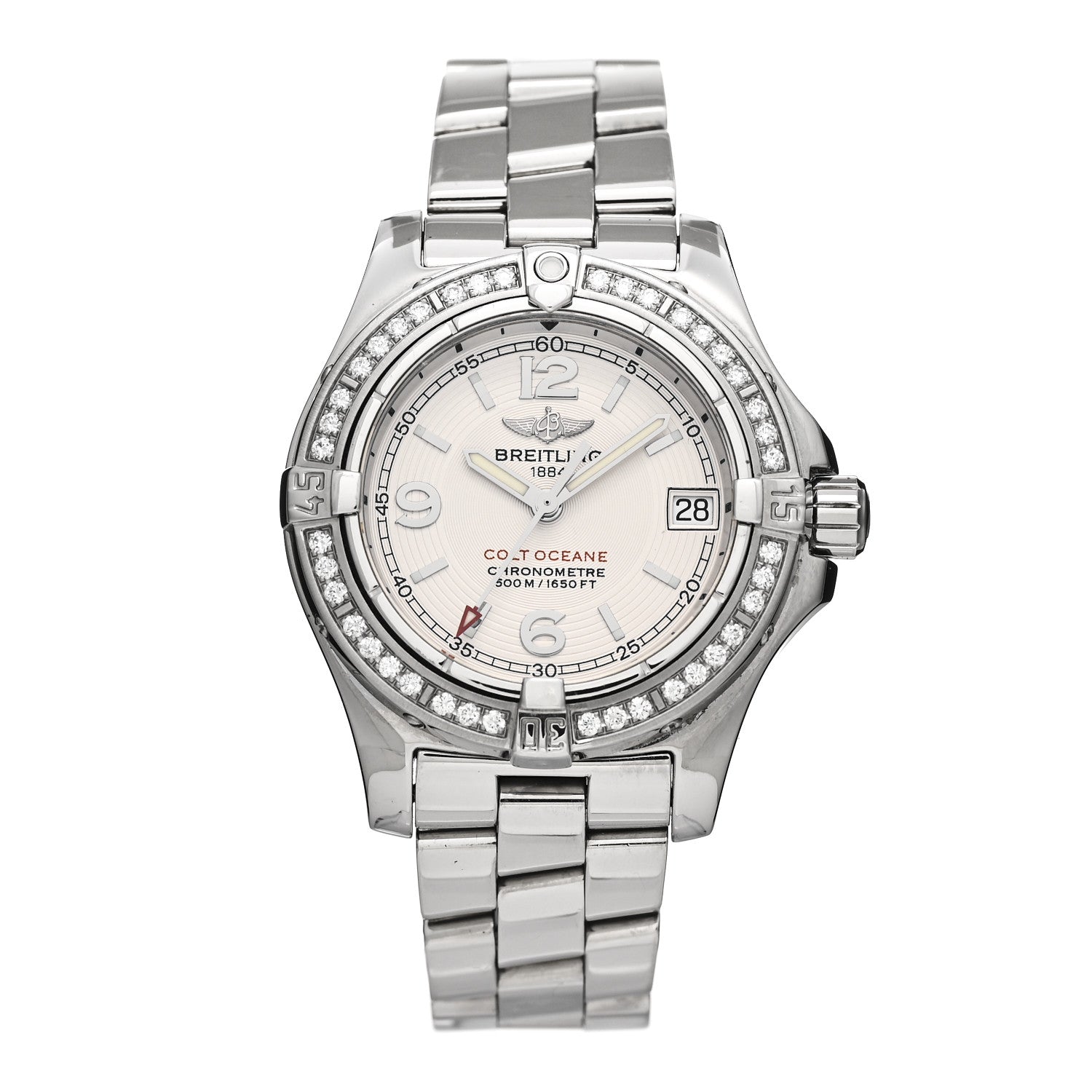 Breitling Stainless Steel Diamond 33mm Colt Oceane Quartz Watch A77380 1 of 4
