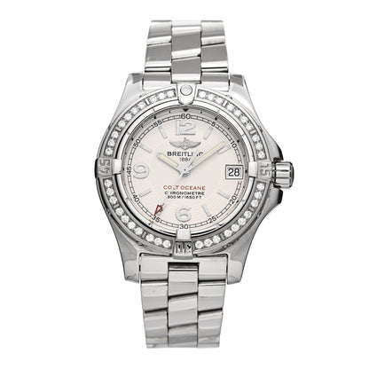 Breitling Stainless Steel Diamond 33mm Colt Oceane Quartz Watch A77380 1 of 4