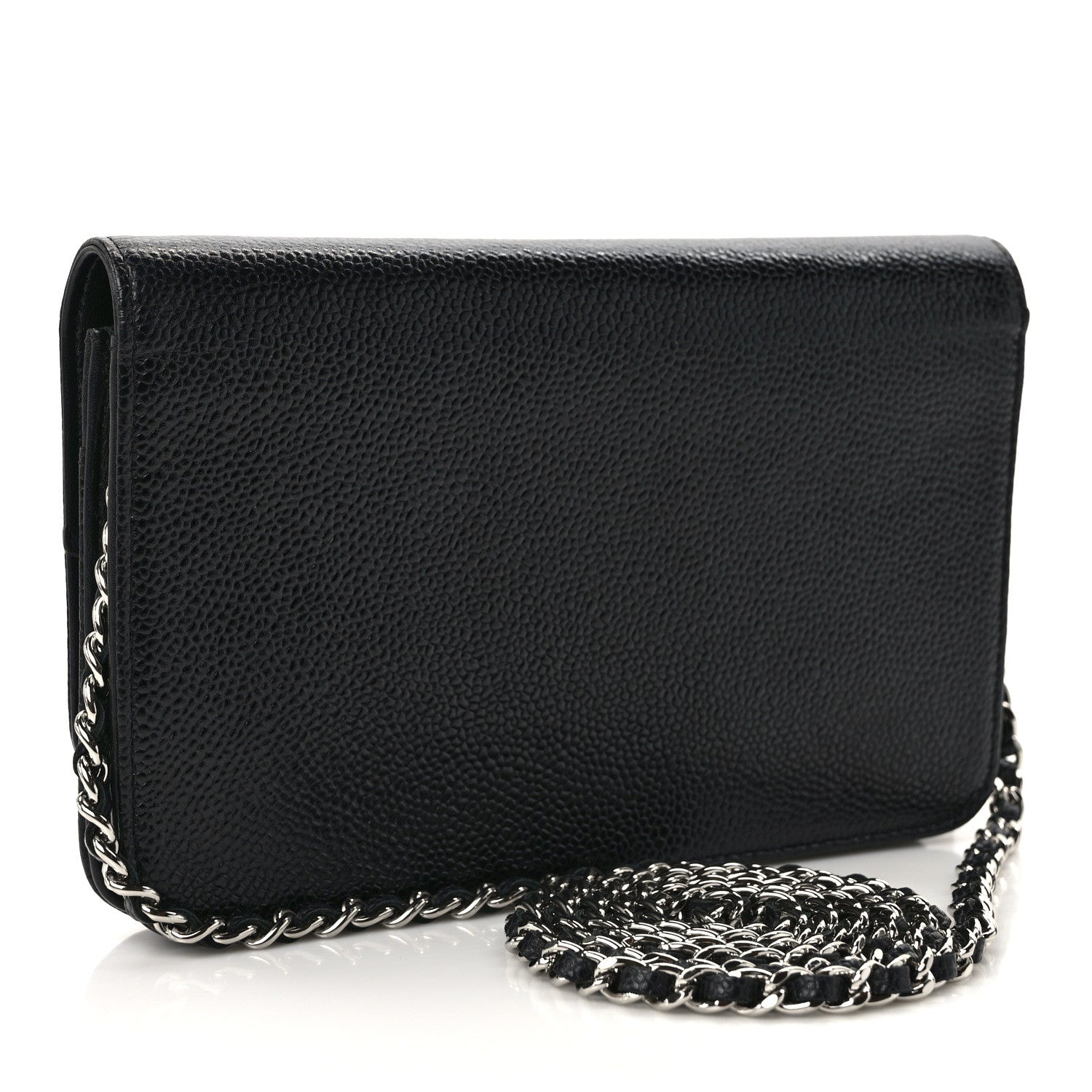 Chanel Caviar Timeless CC Wallet On Chain WOC Black 3 of 12