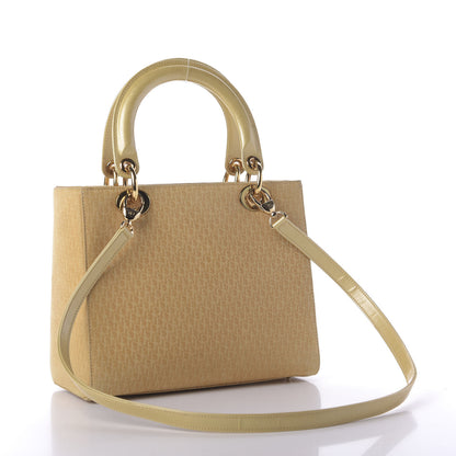 Christian Dior Nubuck Diorissimo Medium Lady Dior Gold 3 of 9