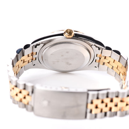 Rolex Stainless Steel 18K Yellow Gold 36mm Oyster Perpetual Datejust Watch White 16233 5 of 6