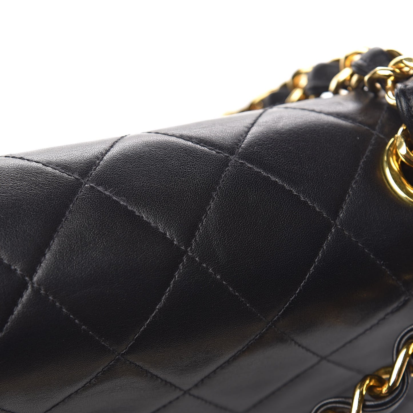 Lambskin Quilted XL Jumbo Single Flap Black