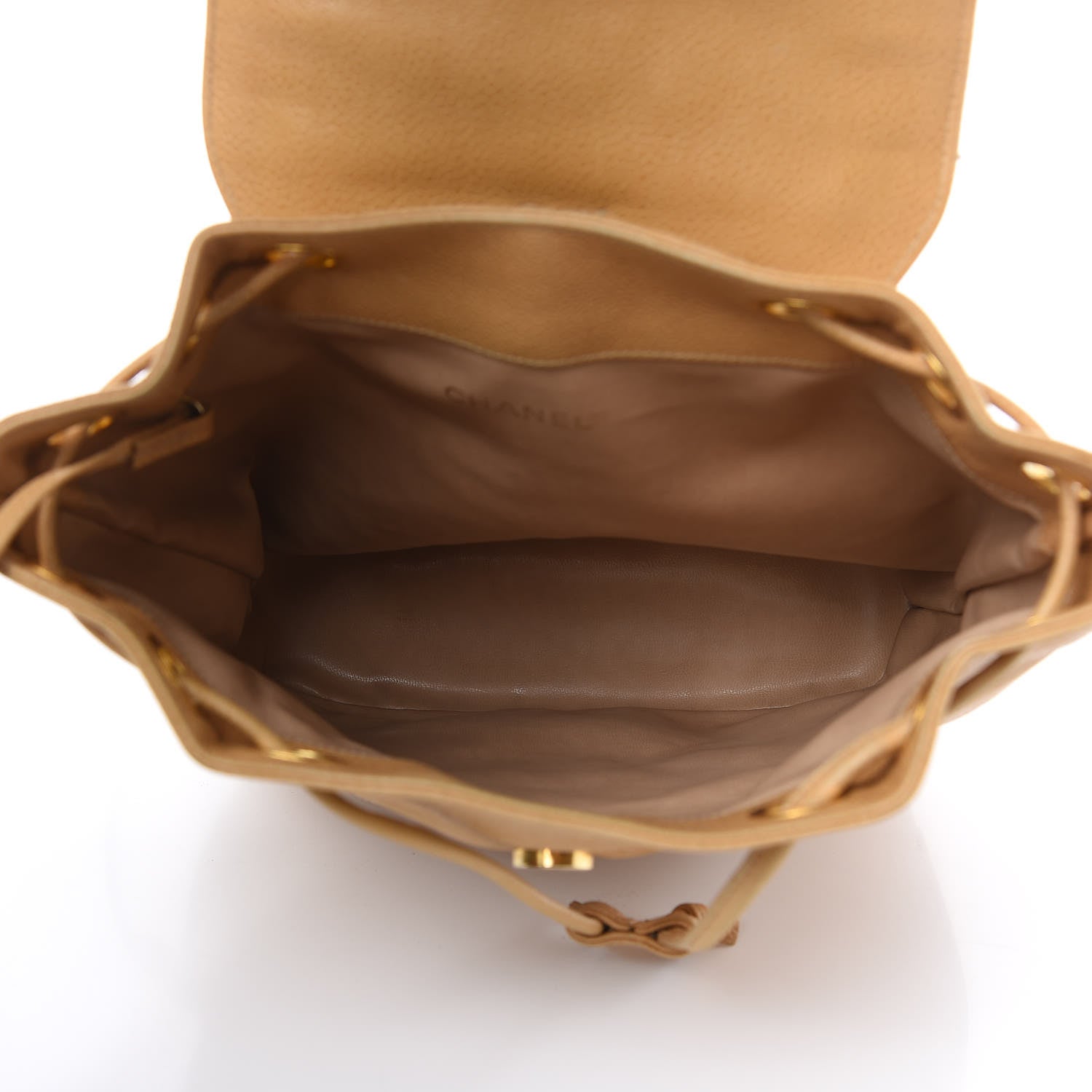 Chanel Caviar CC Sling Backpack Beige 5 of 12