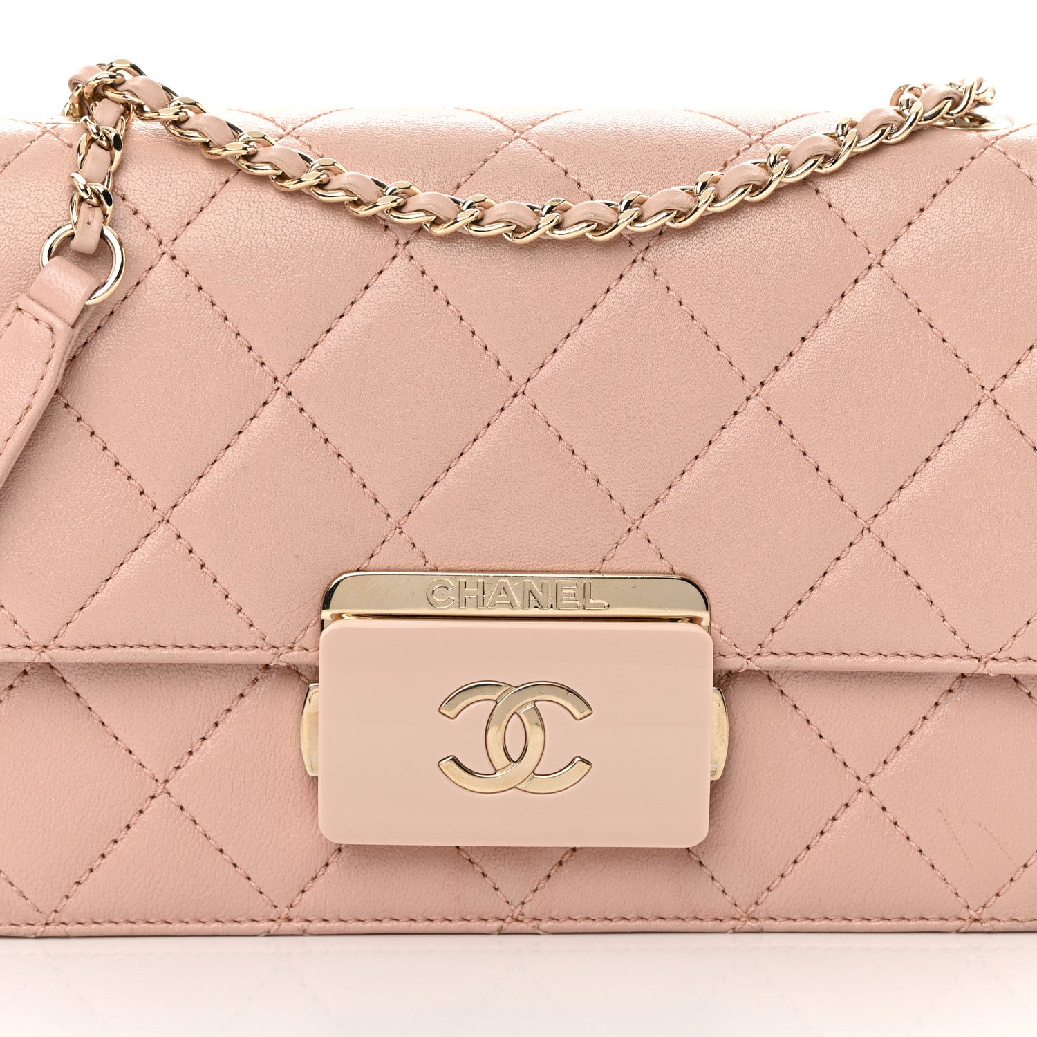 Chanel Sheepskin Quilted Mini Beauty Lock Flap Pink 8 of 18
