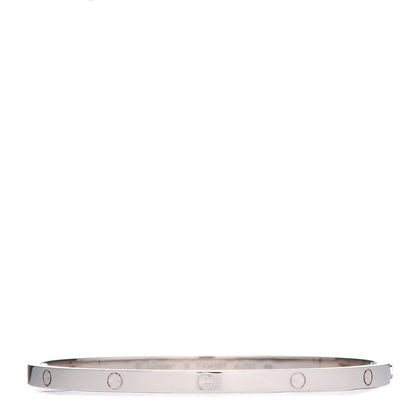 Cartier 18K White Gold Small LOVE Bracelet 18 1 of 6