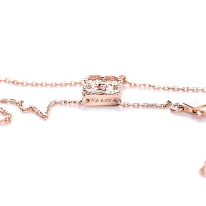 Van Cleef & Arpels 18K Rose Gold Sweet Alhambra Pendant Necklace 6 of 6