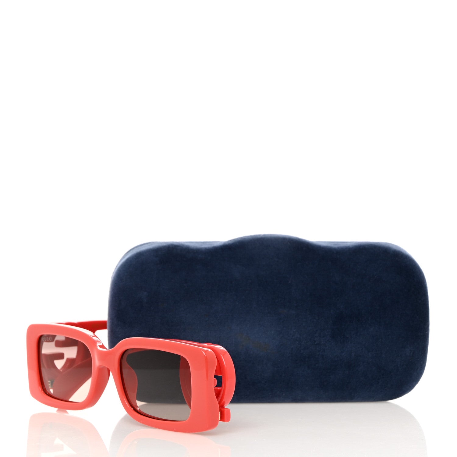 Gucci Acetate Chaise Rectangler Frame Sunglasses GG1325S Salmon Pink 8 of 8