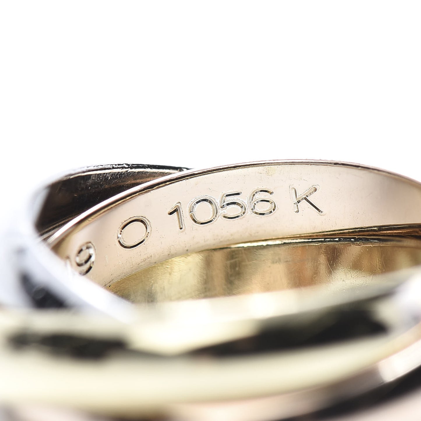 18K Pink Yellow White Gold Classic Les Must De Trinity Ring 49 4.75