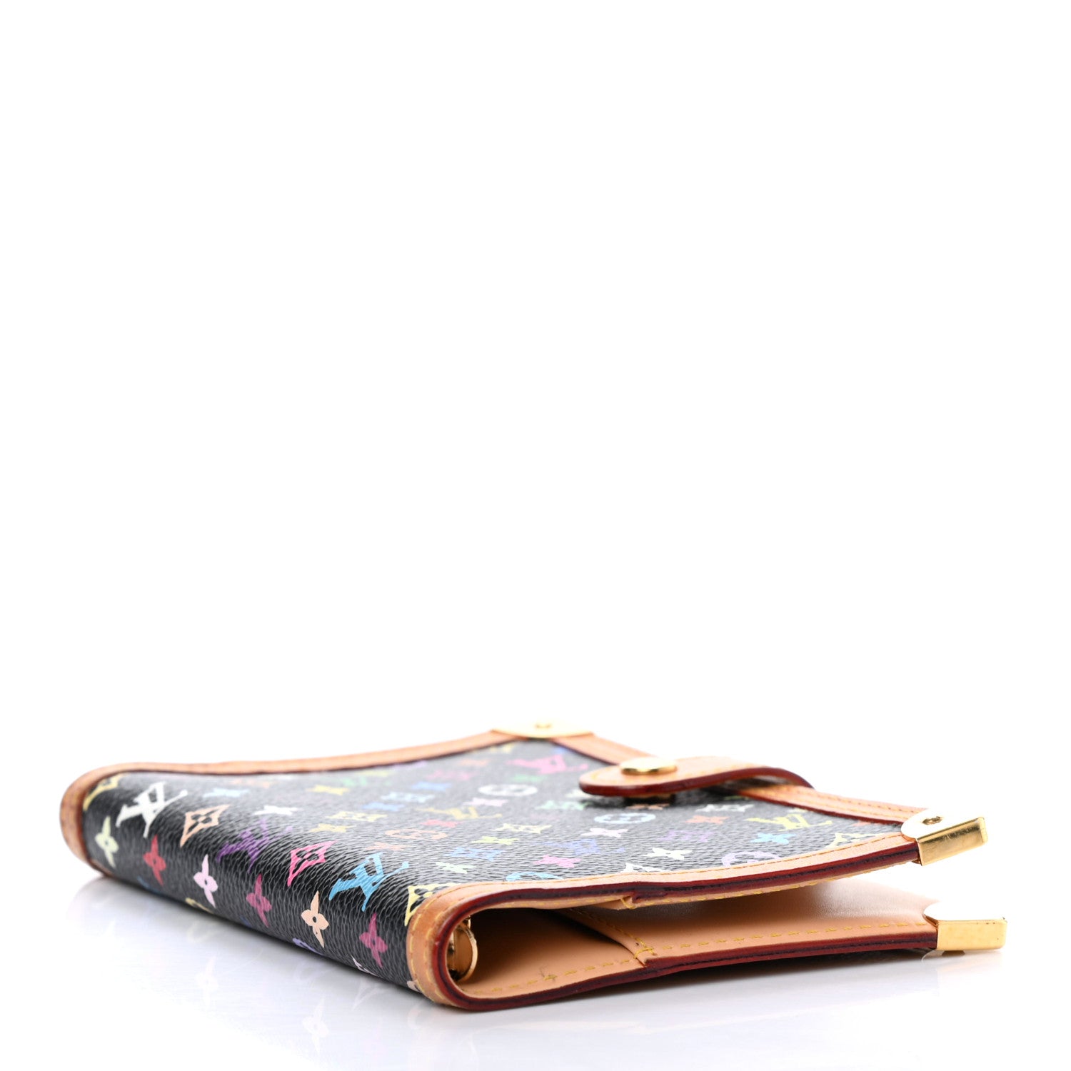 Louis Vuitton Monogram Multicolor Small Ring Agenda Cover Black 4 of 9