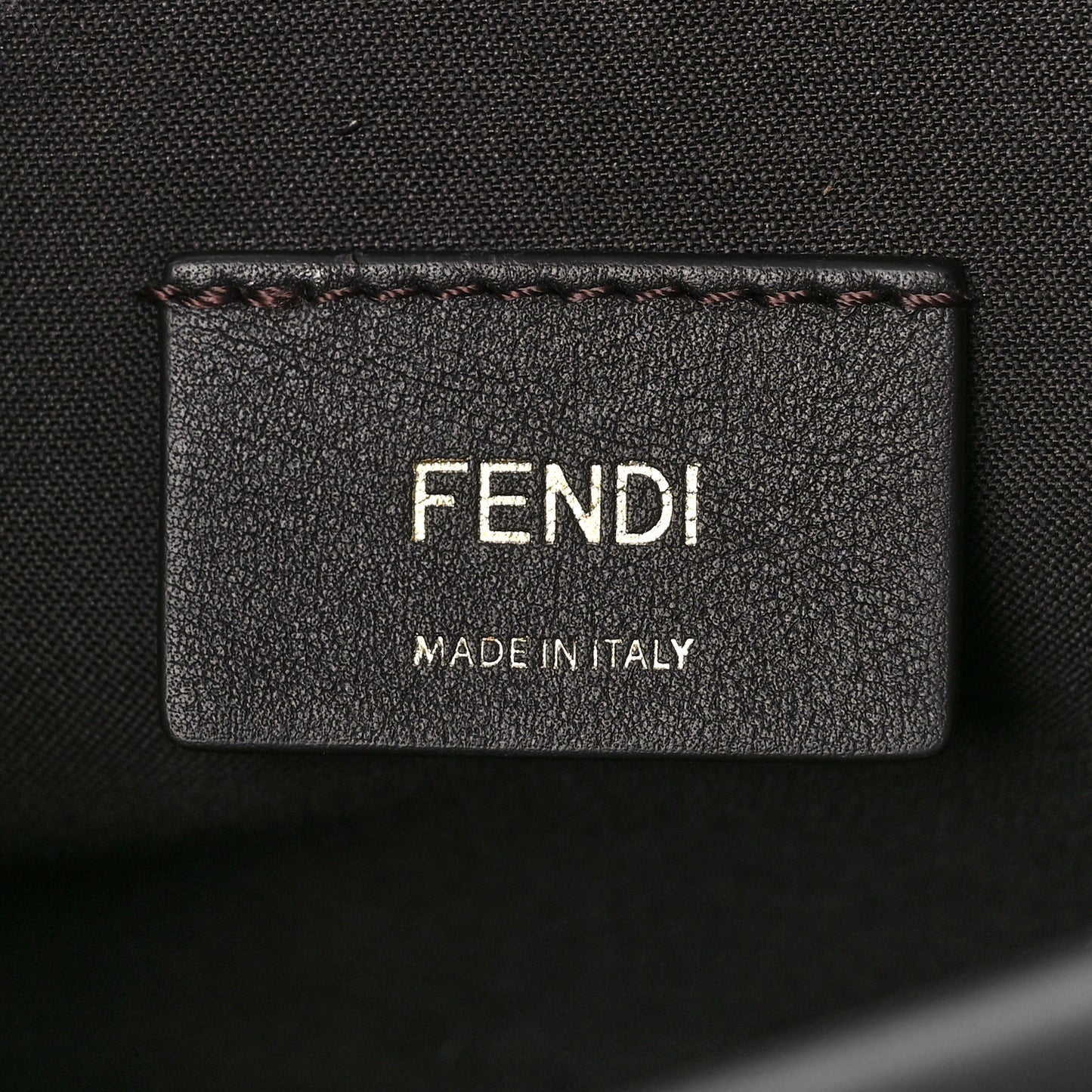 Glazed Fabric Vitello Century FF 1974 Stamp Patch Mini Camera Case Mogano Panna Black
