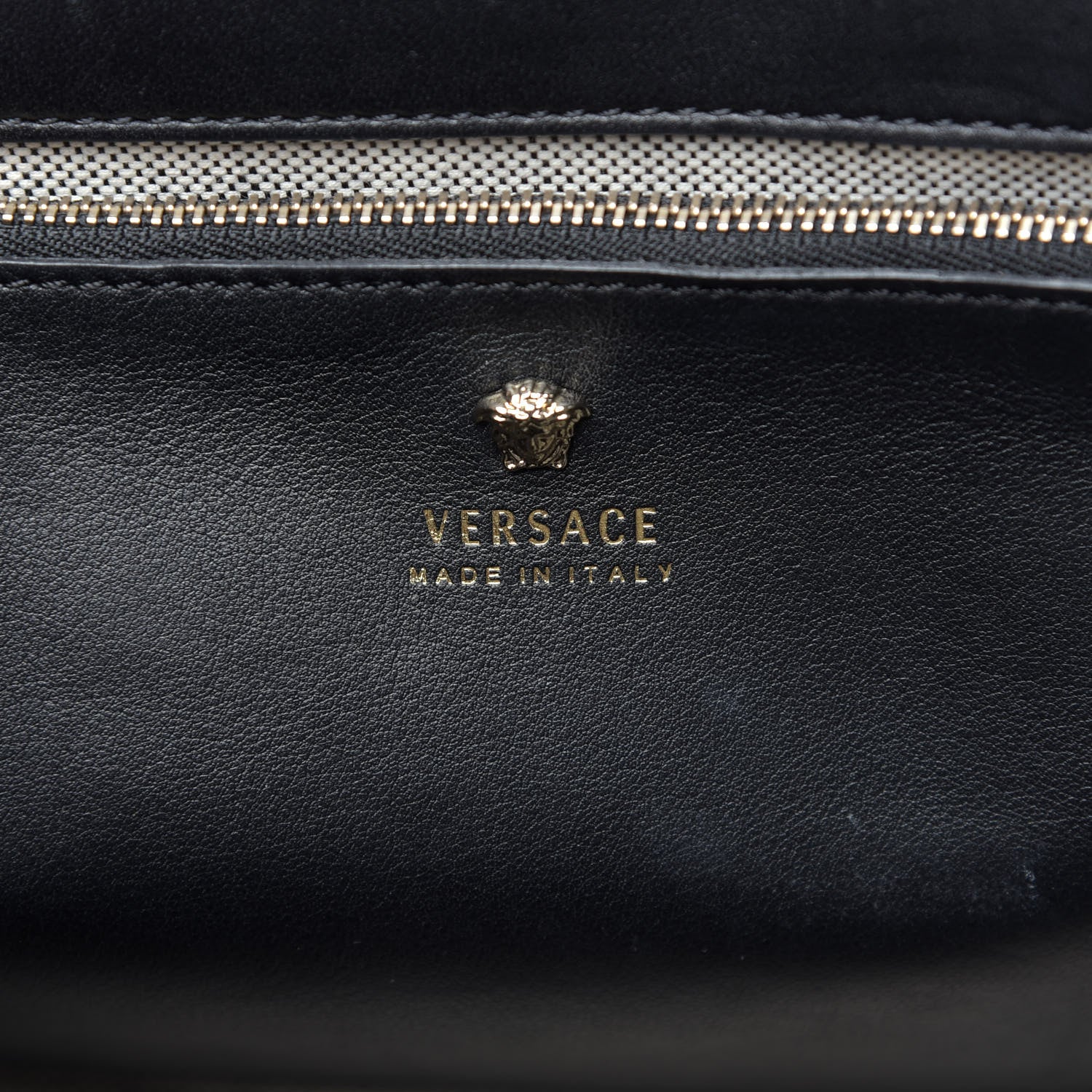 Versace Calfskin Medium Palazzo Empire Bag Black 7 of 14