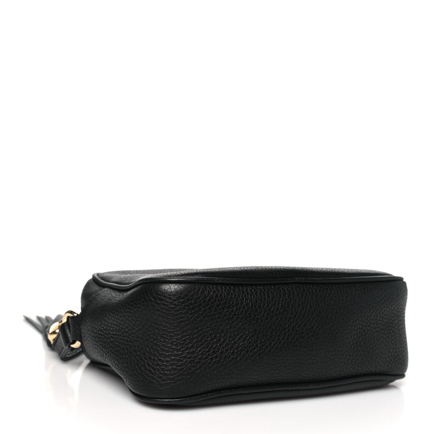 Pebbled Calfskin Small Soho Disco Bag Black
