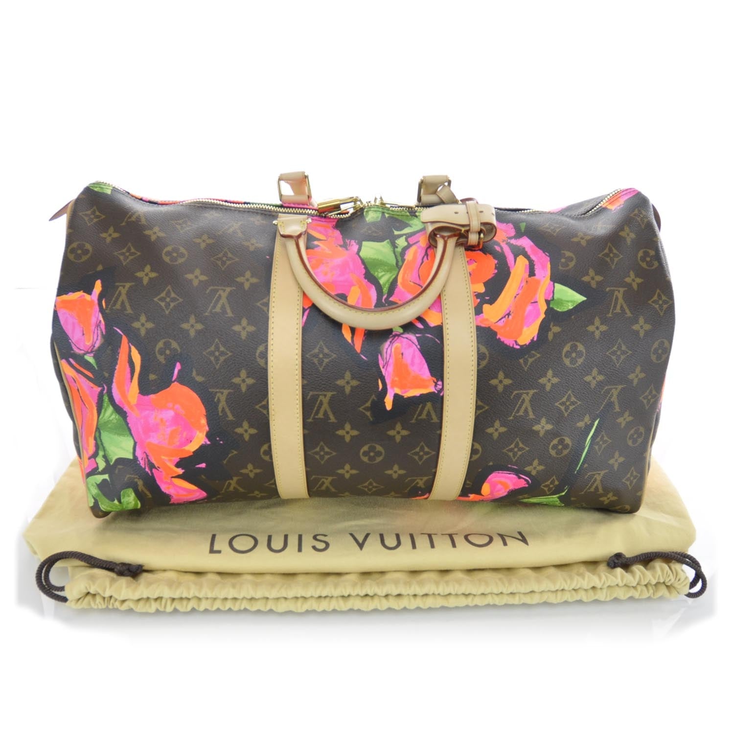 Louis Vuitton Monogram Roses Keepall 50 3 of 11