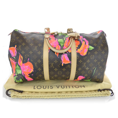 Louis Vuitton Monogram Roses Keepall 50 3 of 11