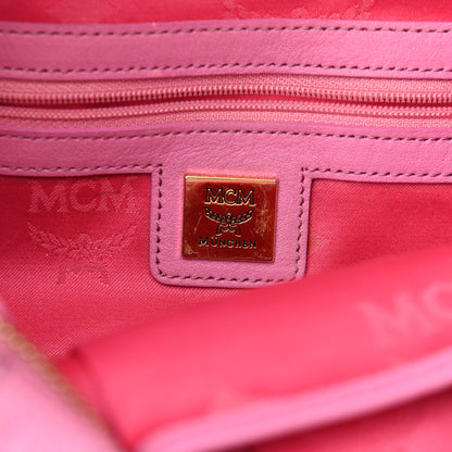 MCM Visetos Medium Sprinkle Stud Stark Backpack Pink 7 of 14