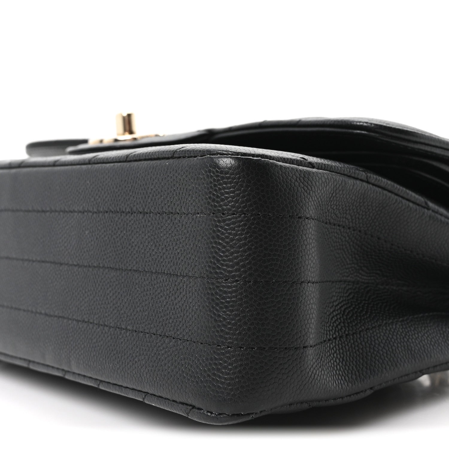 Chanel Caviar Chevron Quilted Small Double Flap Black 10 of 10