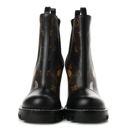 Louis Vuitton X LOL Patent Calfskin Monogram Star Trail Ankle Boots 36.5 Gold Silver 2 of 8