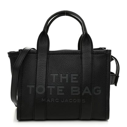 Marc Jacobs Grained Calfskin Small The Tote Bag Black 1 of 8