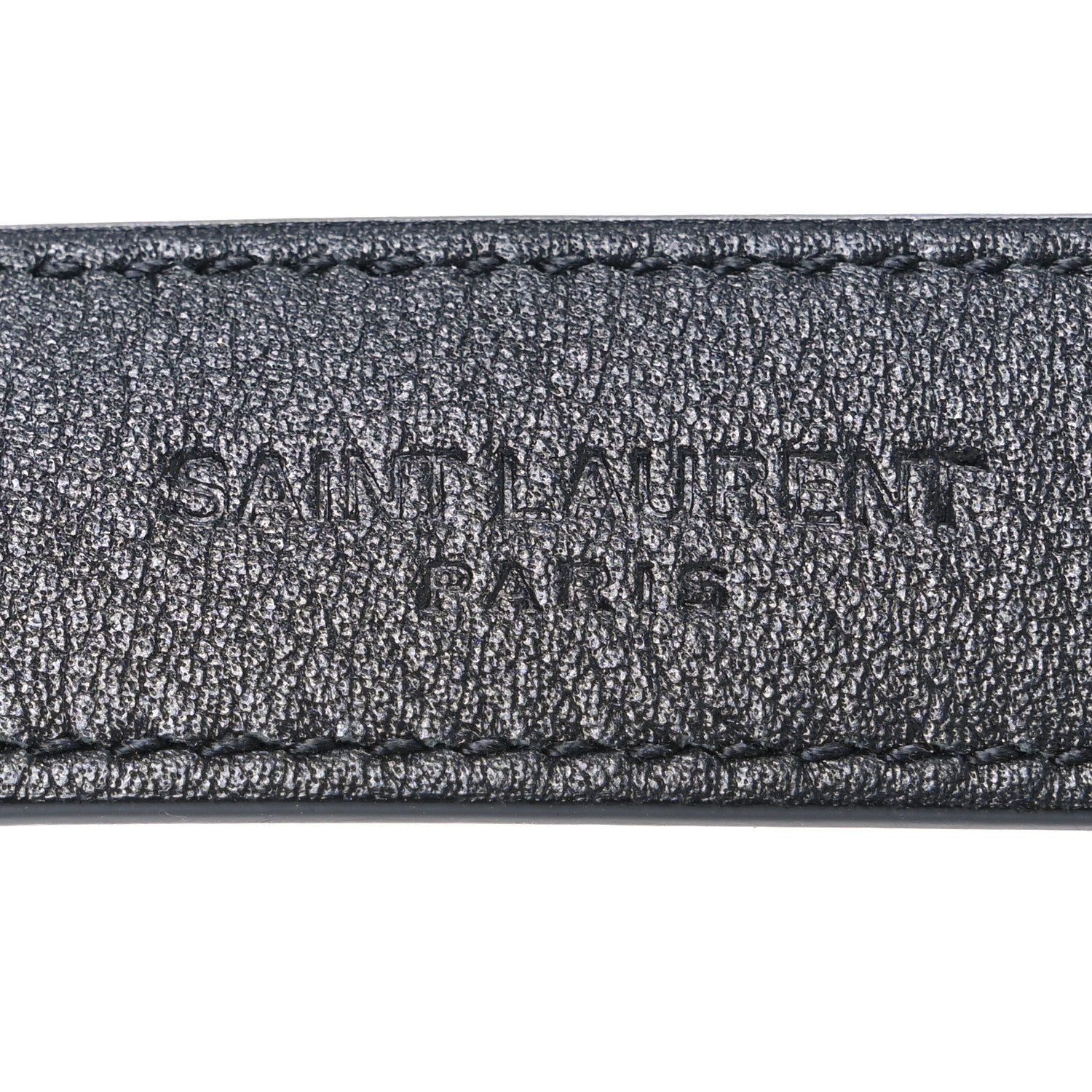 Saint Laurent Smooth Calfskin Monogram Square Buckle Belt 85 34 Black 5 of 6
