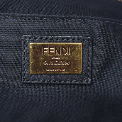 Fendi Vitello Dolce Chain Tail Gold Edition Mini By The Way Boston Bag Black Vintage Gold 7 of 10