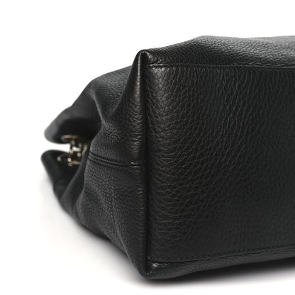 Gucci Pebbled Calfskin Medium Soho Chain Shoulder Bag Black 9 of 11