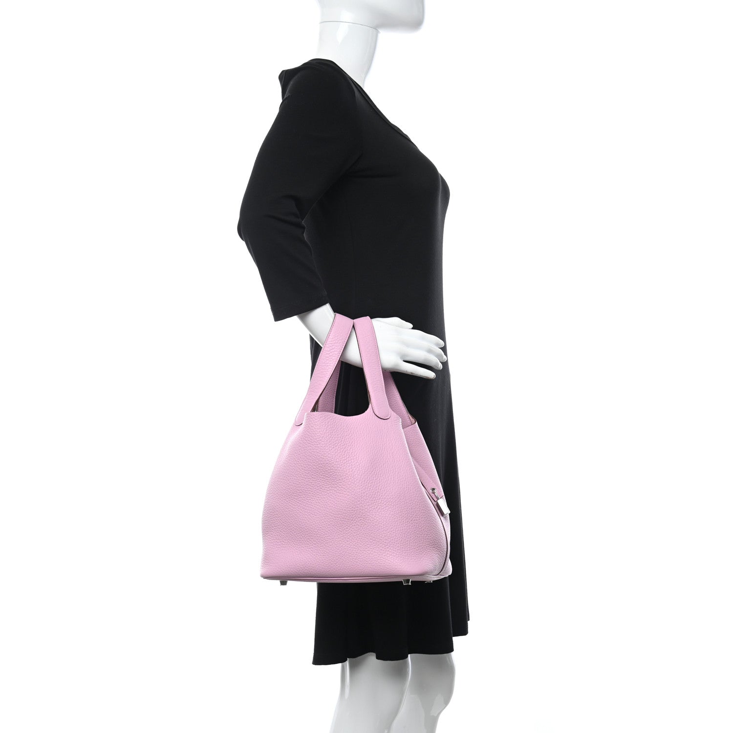 Hermes Taurillon Clemence Picotin Lock 22 MM Mauve Sylvestre 2 of 10