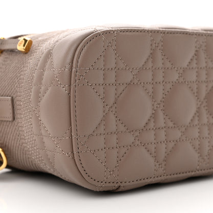 Christian Dior Lambskin Cannage Small Diortravel Vanity Case Warm Taupe 8 of 10