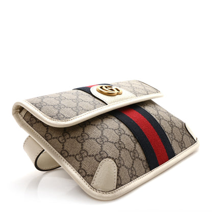 Gucci GG Supreme Monogram Web Small Ophidia Belt Bag 85 34 Beige Ebony White 4 of 9