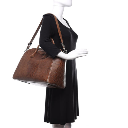 Givenchy Calfskin Lizard Embossed Medium Antigona Brown 2 of 17