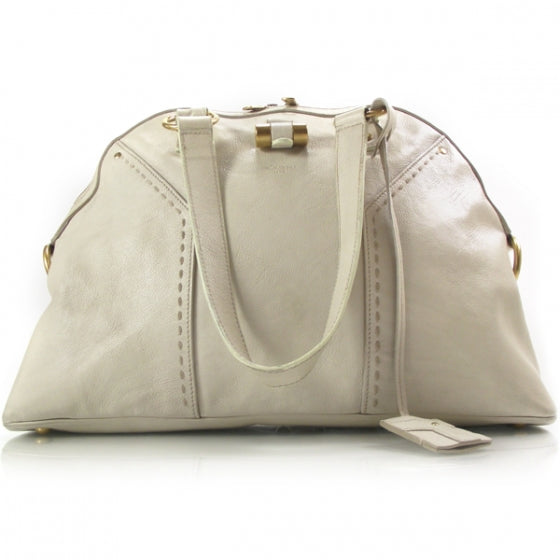 Leather Large Muse Ivory