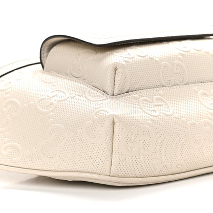 Gucci Calfskin GG Tennis Embossed Pocket Belt Bag Mystic White 8 of 9